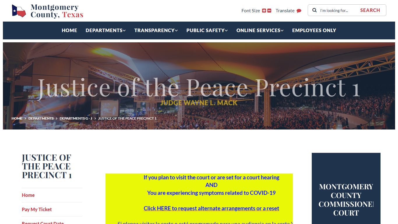 Justice of the Peace Precinct 1 - Montgomery County, Texas